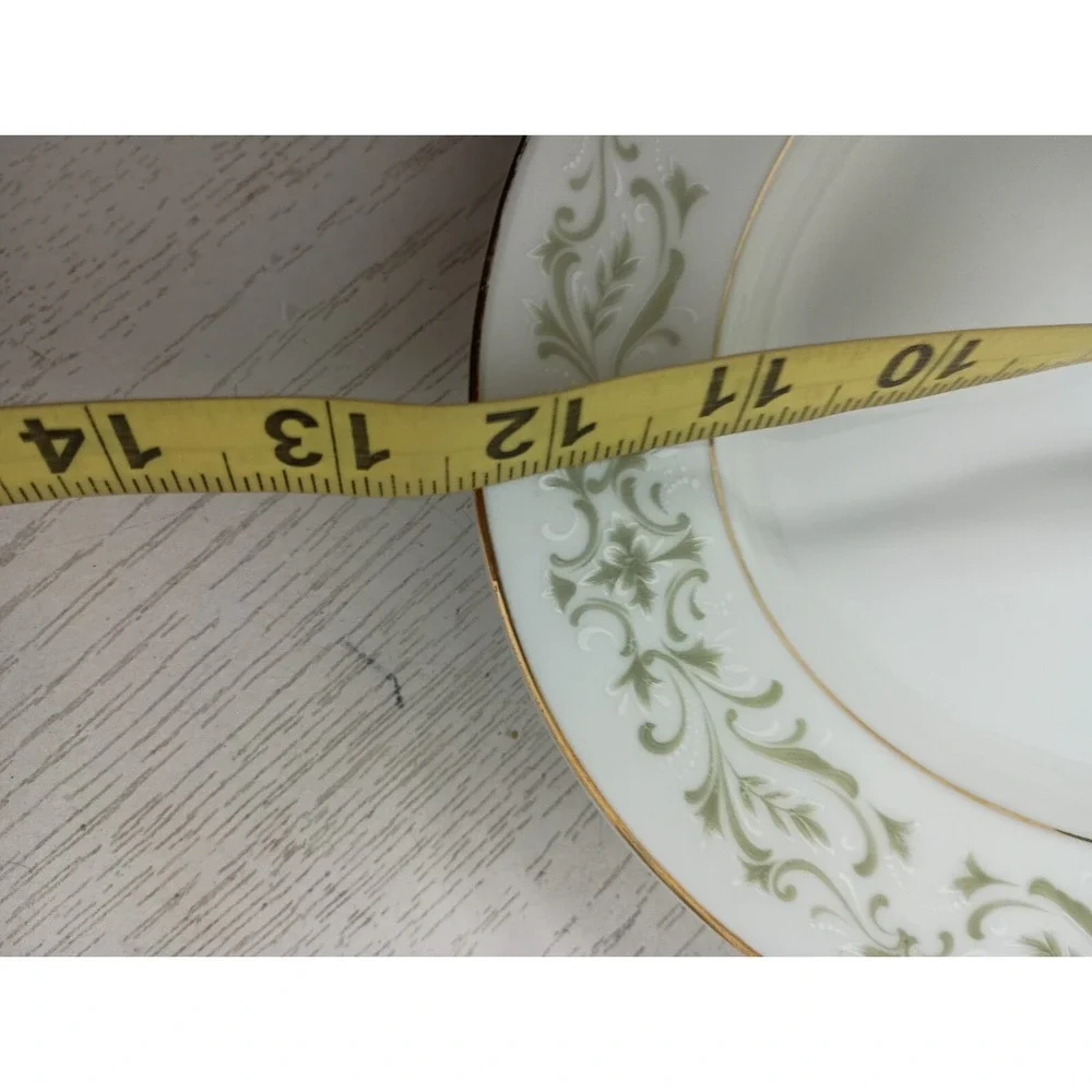 Vintage Allegro Fine China Japan White Porcelain Floral Oval Serving Platter